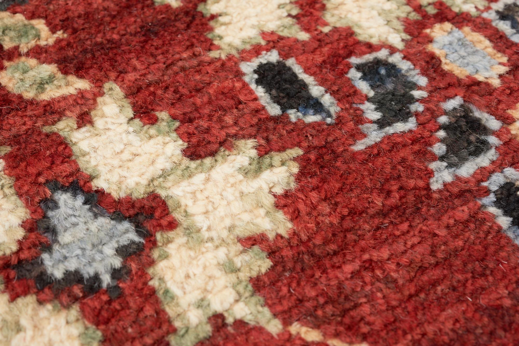 Hand-Knotted Schumacher Meetra Area Rug in Hand Knotted Wool Silk, Patterson Flynn
