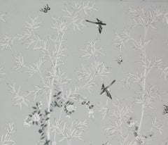 Schumacher by Miles Redd Brighton Pavilion Wallpaper Mural in Black & White