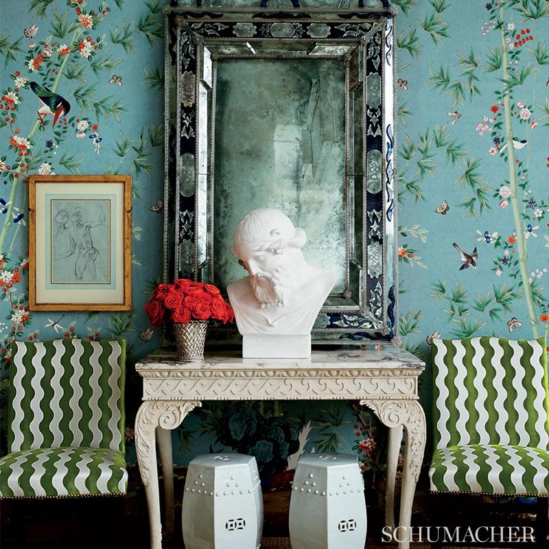 Chinoiserie Schumacher by Miles Redd Brighton Pavilion Wallpaper Mural in Multi For Sale