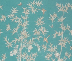 Schumacher by Miles Redd Brighton Pavilion Wallpaper Mural in Peacock