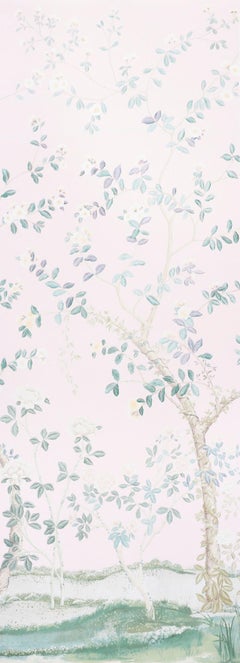 Schumacher by Miles Redd Madame de Pompadour Wallpaper Mural in Blush