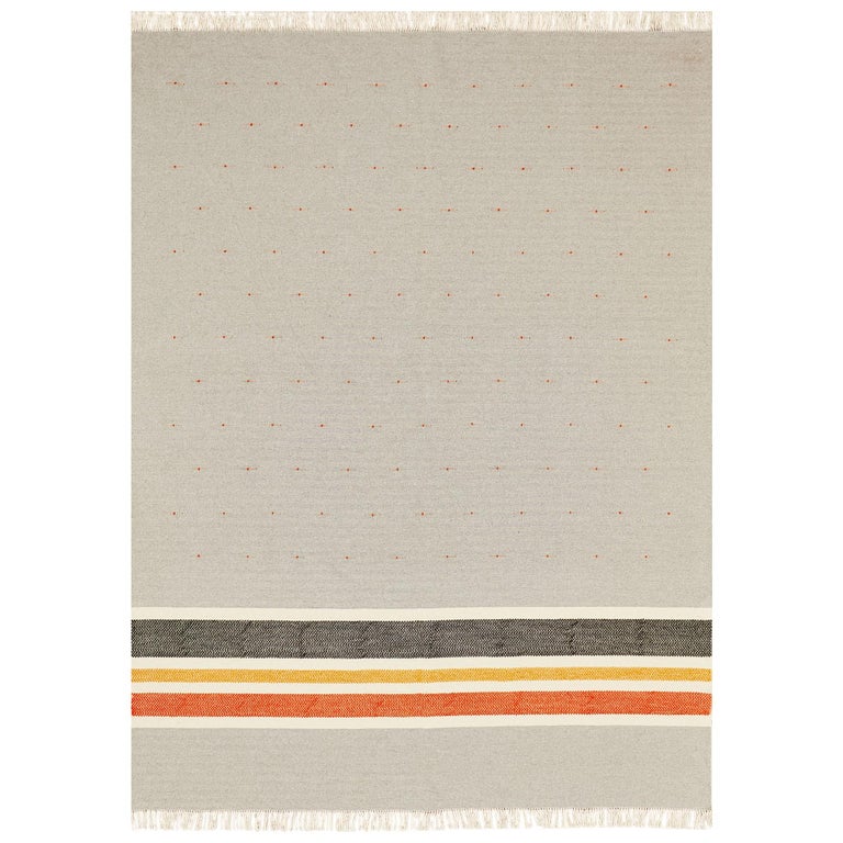 Schumacher Modesto Area Rug in Handwoven Cotton and Wool, Patterson