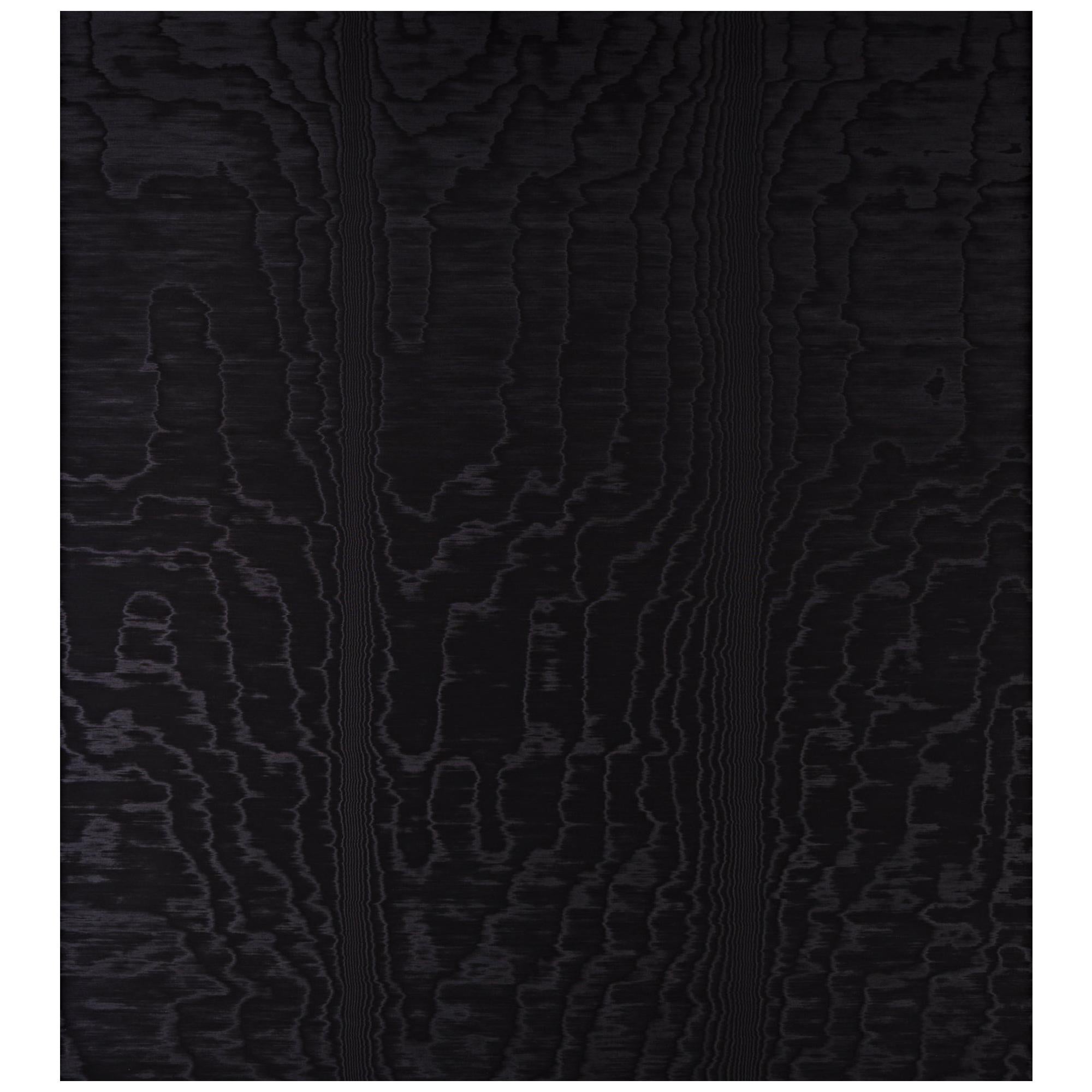 Schumacher Moire Wallcovering in Noir For Sale