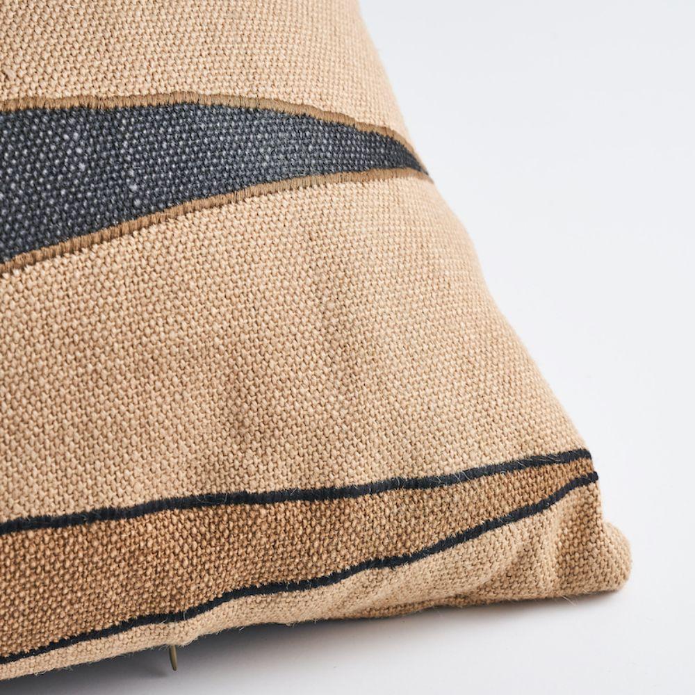This pillow features Moorea by Mary McDonald for Schumacher with a knife edge finish. A statement-making print with embroidered details. Pillow includes a feather/down fill insert and hidden zipper closure.  

*If out of stock, lead-time is 15-20