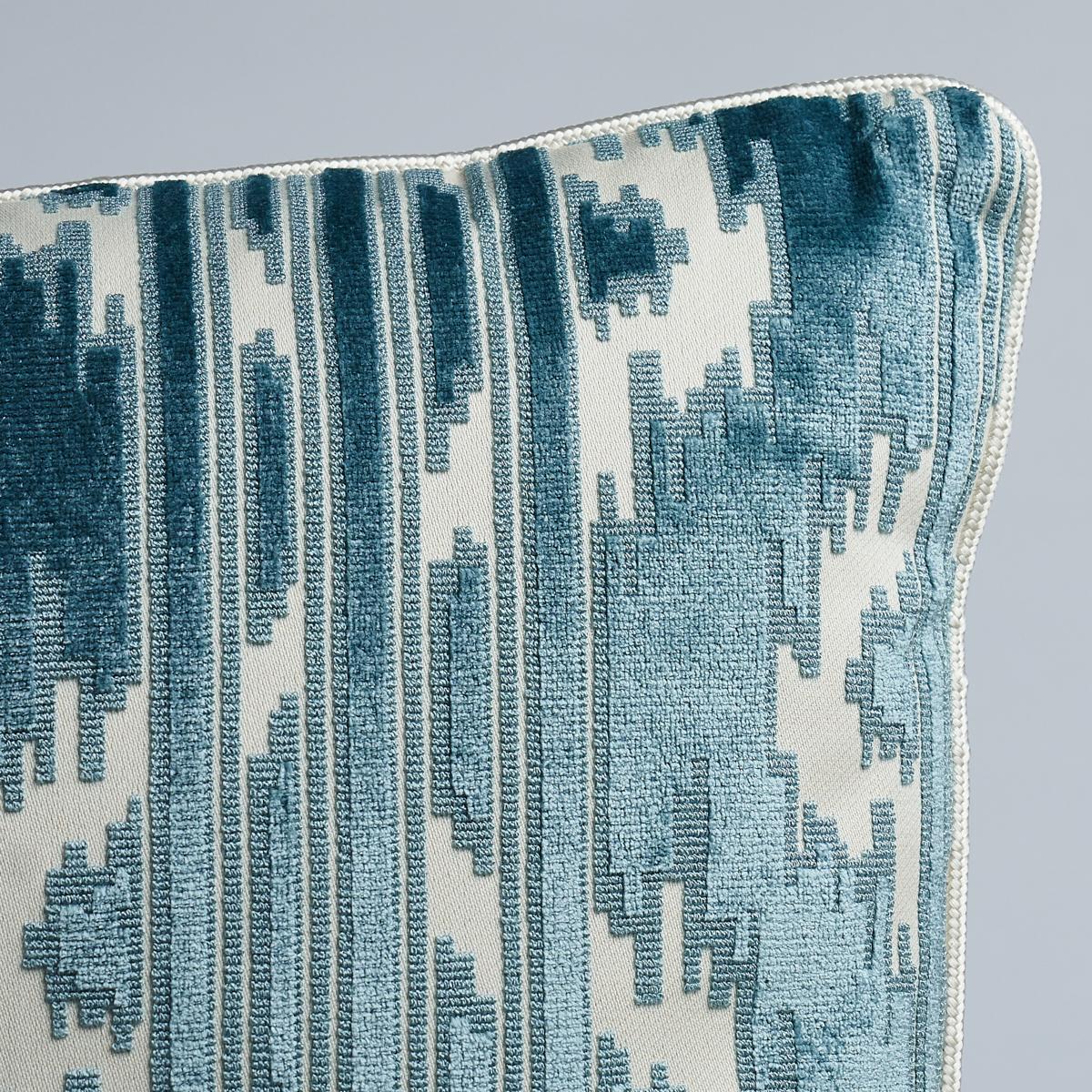 This pillow features Gibson with a knife edge finish. Super soft chenille yarns form an irregular, abstracted pattern on a contrasting ground. Pillow includes a feather/down fill insert and hidden zipper closure.

*If out of stock, lead-time is