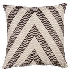 Schumacher Nebaha Embroidery 22" Pillow In Charcoal