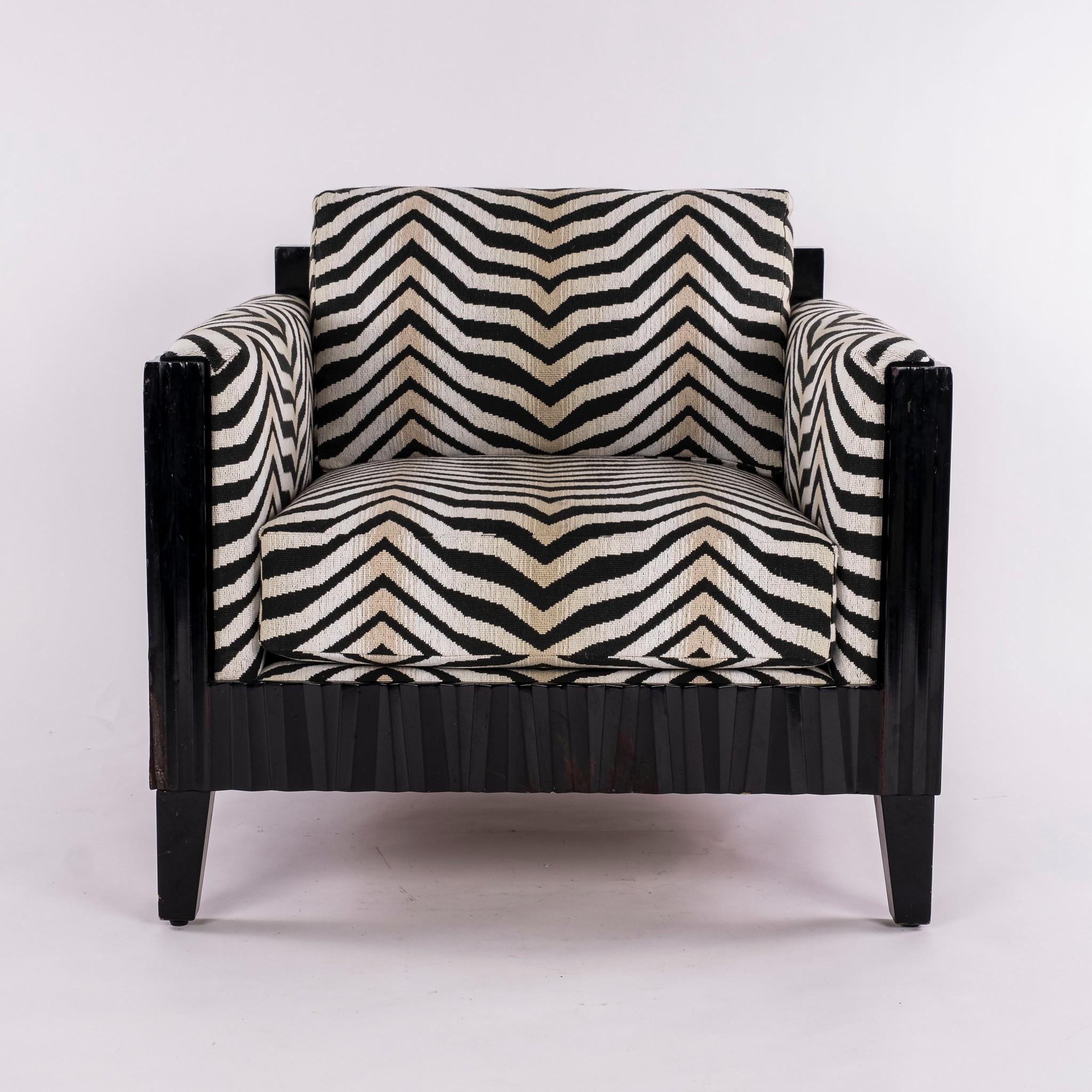 Art Deco Schumacher Neisha Crosland Deco Style Club Chair