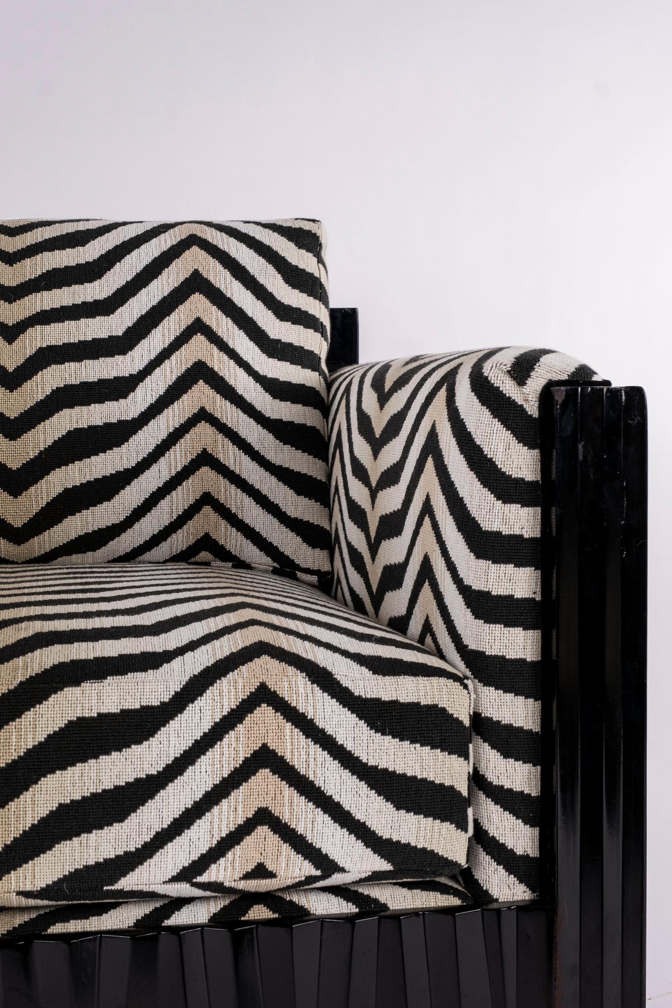 Wood Schumacher Neisha Crosland Deco Style Club Chair