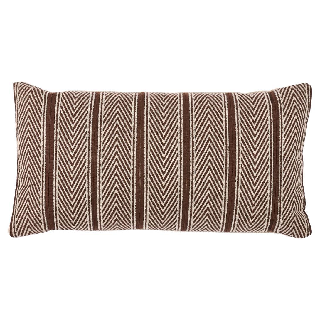 Schumacher Nicholson in Brown 24" x 12" Lumbar Pillow For Sale