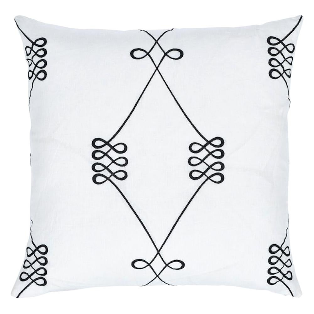 Schumacher Nicolette Embroidery 22" Pillow