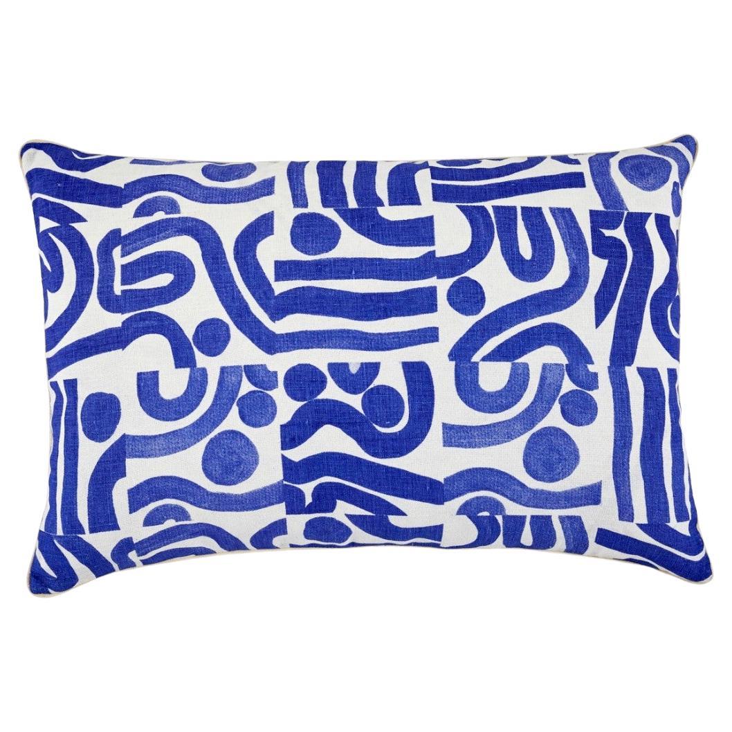 Coussin lombaire Schumacher Ocean in Blue de 40,6 cm x 60,9 cm en vente