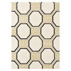 Schumacher Octavia Sisal Wallpaper in Gold and Jet