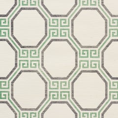 Schumacher Octavia Sisal Wallpaper in Jade