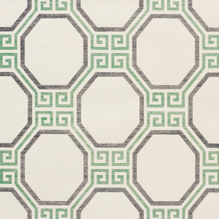 Schumacher Octavia Sisal Wallpaper in Jade For Sale at 1stDibs ...