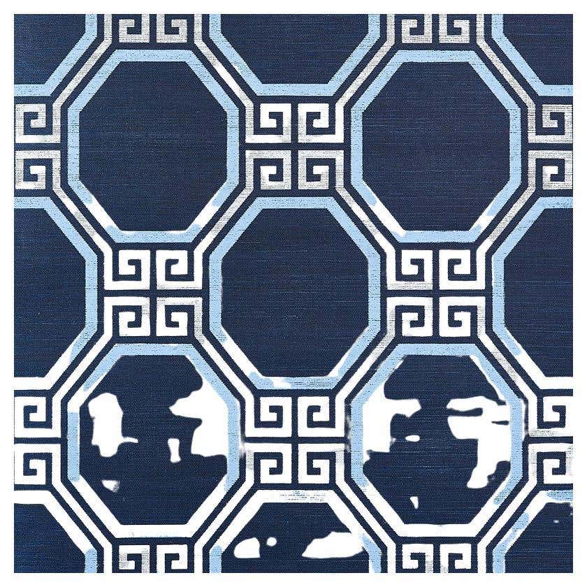 Sea Ray Designer Wallpaper in Ultramarine 'Denim and Navy Blue' For ...