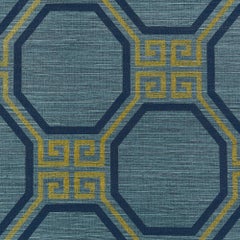 Schumacher Octavia Sisal Wallpaper in Peacock