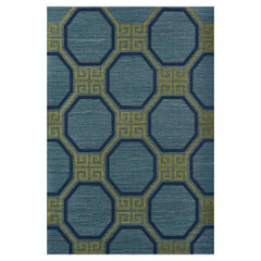 Schumacher Octavia Sisal Wallpaper in Peacock