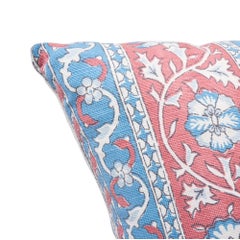 Schumacher Ojai Paisley Mark D. Sikes Red Two-Sided Lumbar Pillow