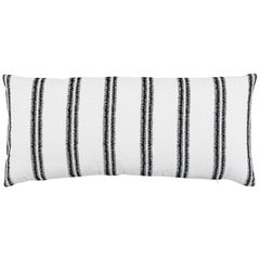 Schumacher Paloma Embroidery Linen Blend Striped Pillow