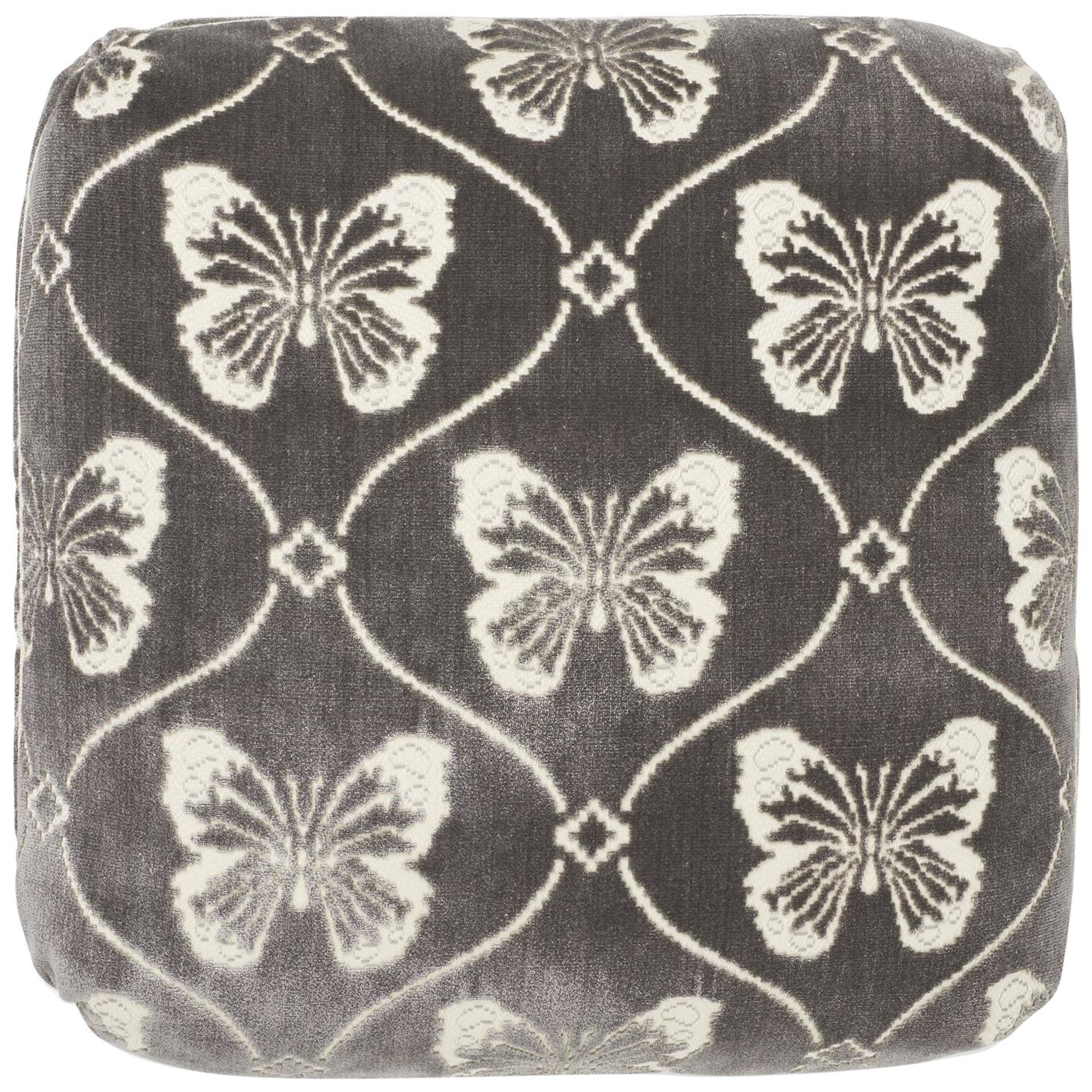 Schumacher Papillion Cuscino bifacciale in velluto peltro
