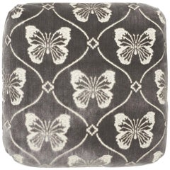 Schumacher Papillion Cuscino bifacciale in velluto peltro