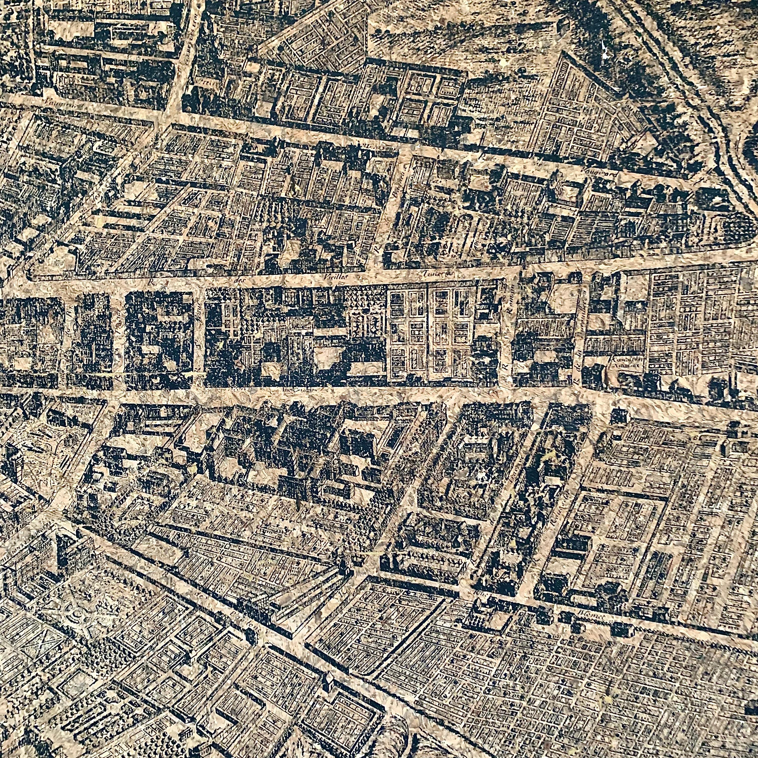 Schumacher Parigi Sughero Naturale La Cité 1734 Carta da parati Fotografia Francese Murale in vendita 3