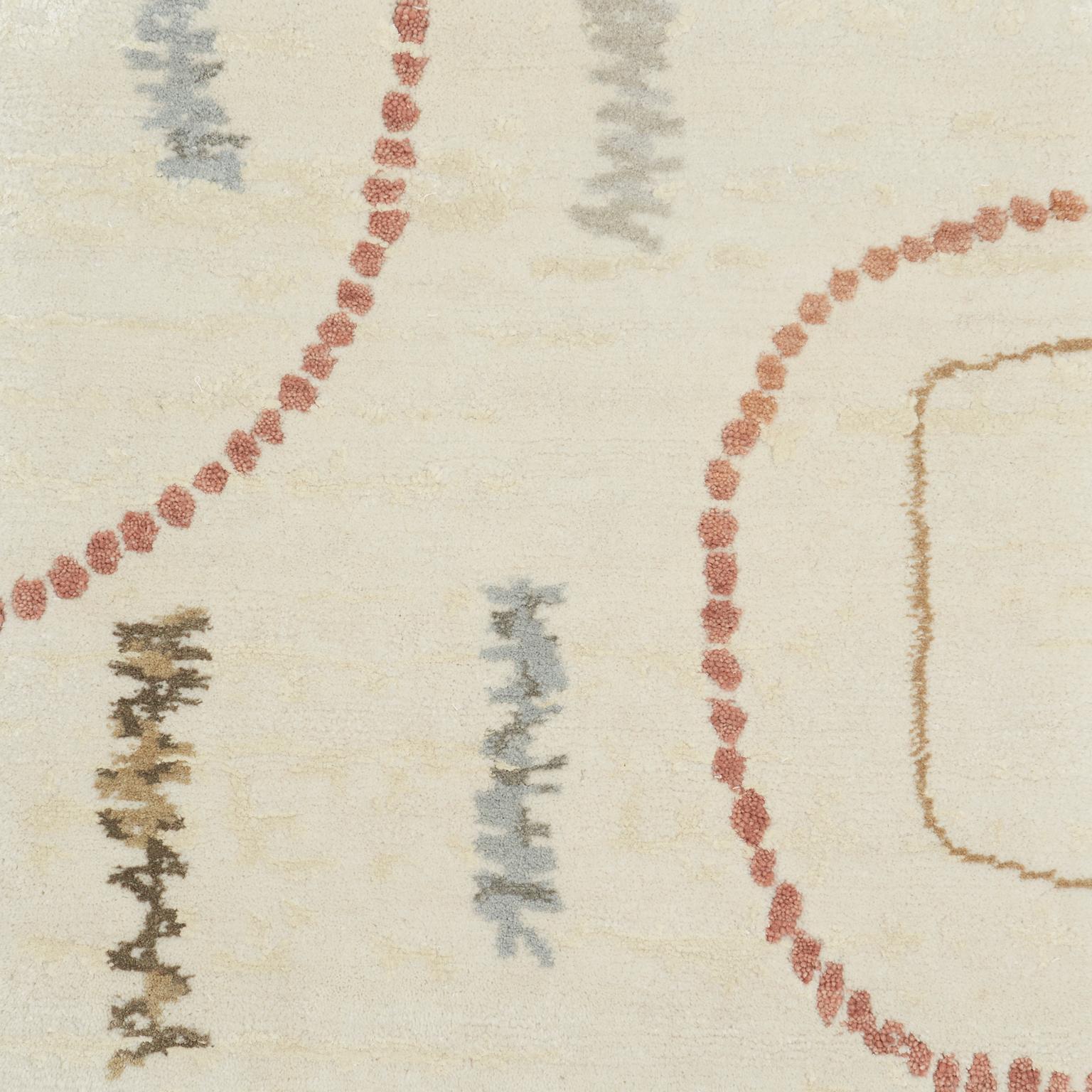 Rugs and floor coverings

Rug pattern: Battuta
Dimensions: 6' x 9' 
Fiber content: Wool and silk
Construction: Hand knotted
Color way: Coral

Hand made rugs are subject to size variations of up to 3%. Due to variations in dye lots, actual colors are