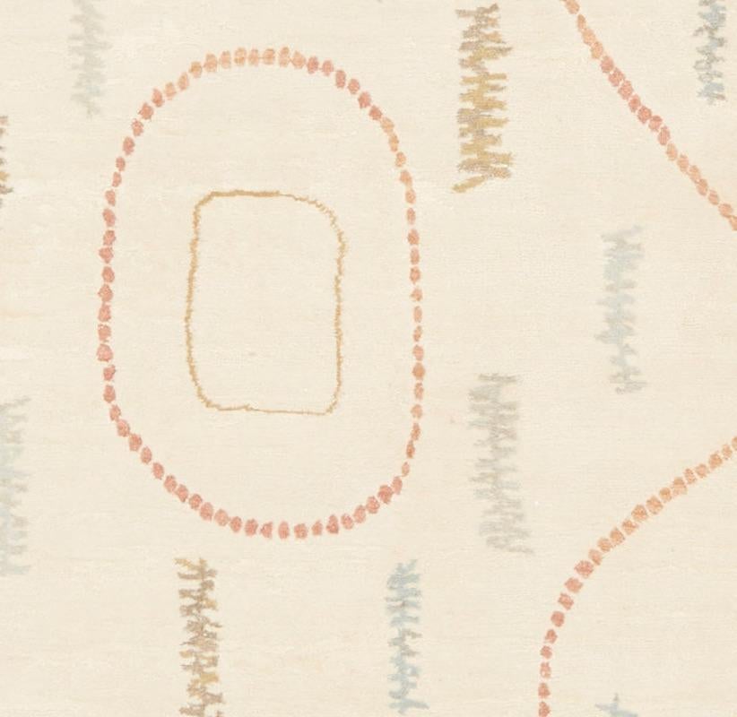 Nepalese Schumacher Patterson Flynn Martin Battuta Hand Knotted Wool Silk Modern Rug