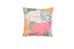 Schumacher Paul Poiret Ananas Tropical Two-Sided Linen Pillow