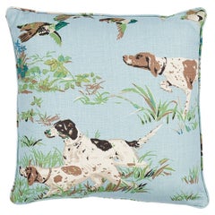 Schumacher Pointers 22" Pillow in Sky