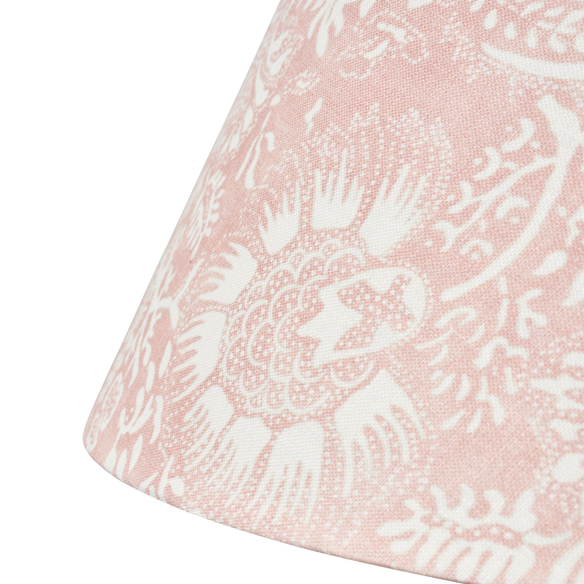 pink linen lampshade