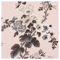 Carta da parati Schumacher A. Pyne Hollyhock Floral Chintz Blush