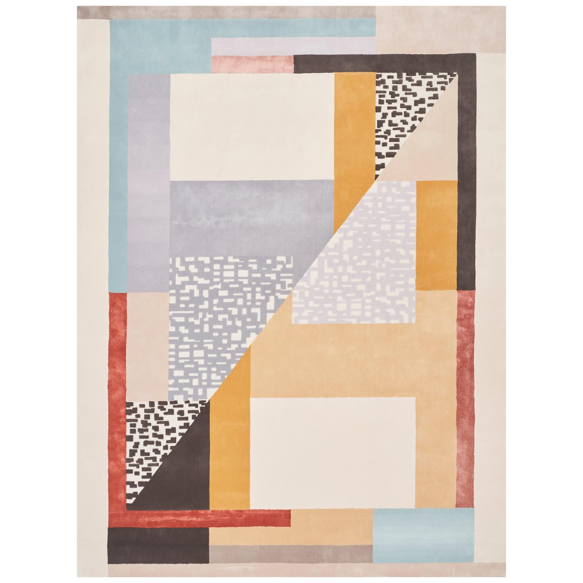 Schumacher Ratio Area Rug in Hand-Tufted Wool Silk by Patterson Flynn