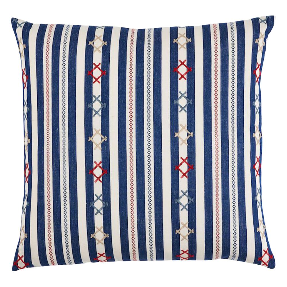 Schumacher Rhodes Stripe 22" Pillow For Sale