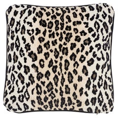 Schumacher Safari Epingle Snow Leopard Cotton Two-Sided Pillow