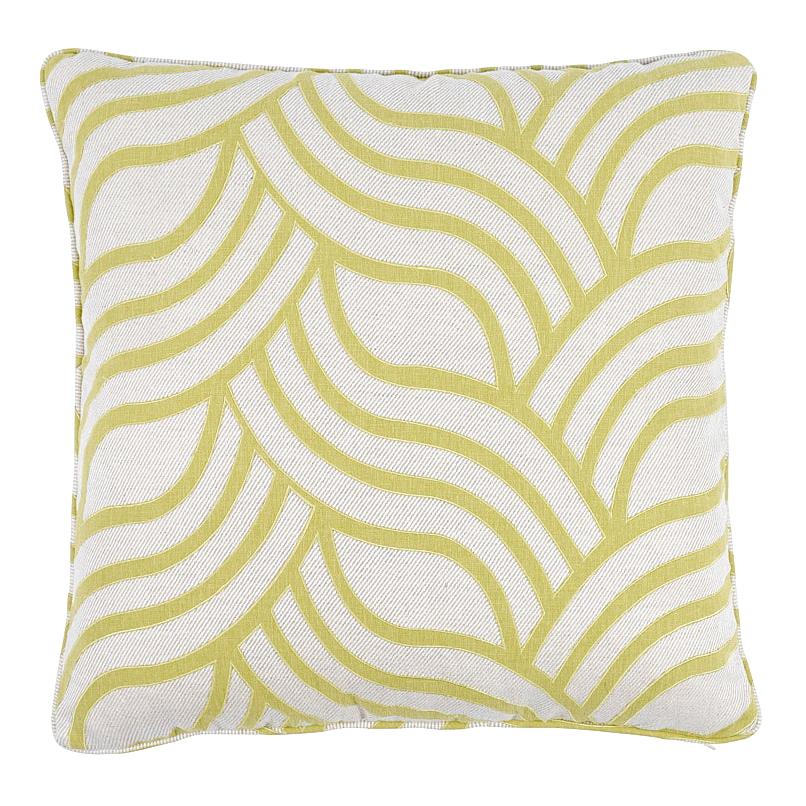 Schumacher Sangomar Applique 22" Pillow in Cintron 