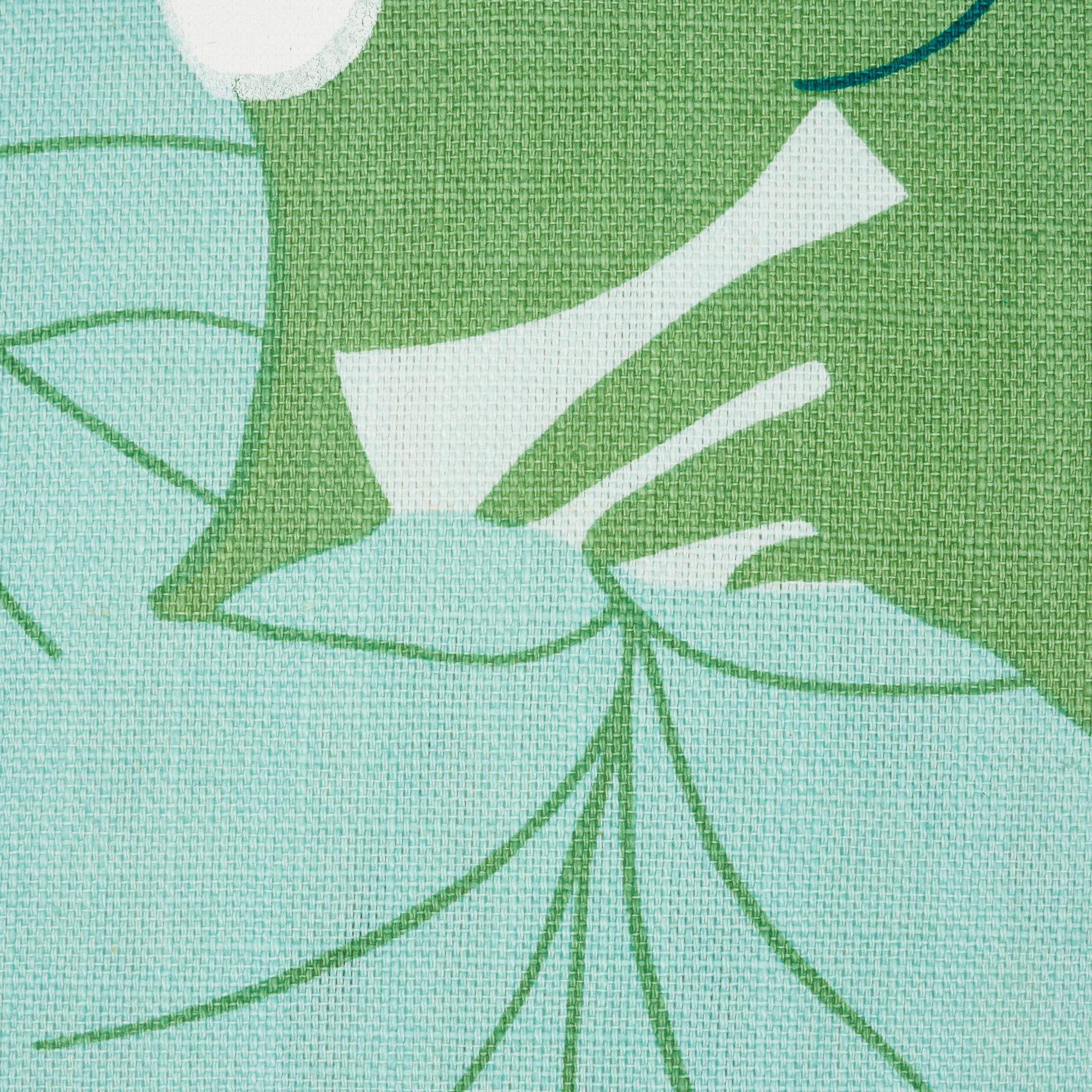 Moderno Cuscino in cotone bifacciale Schumacher Sea Grapes Palm in vendita