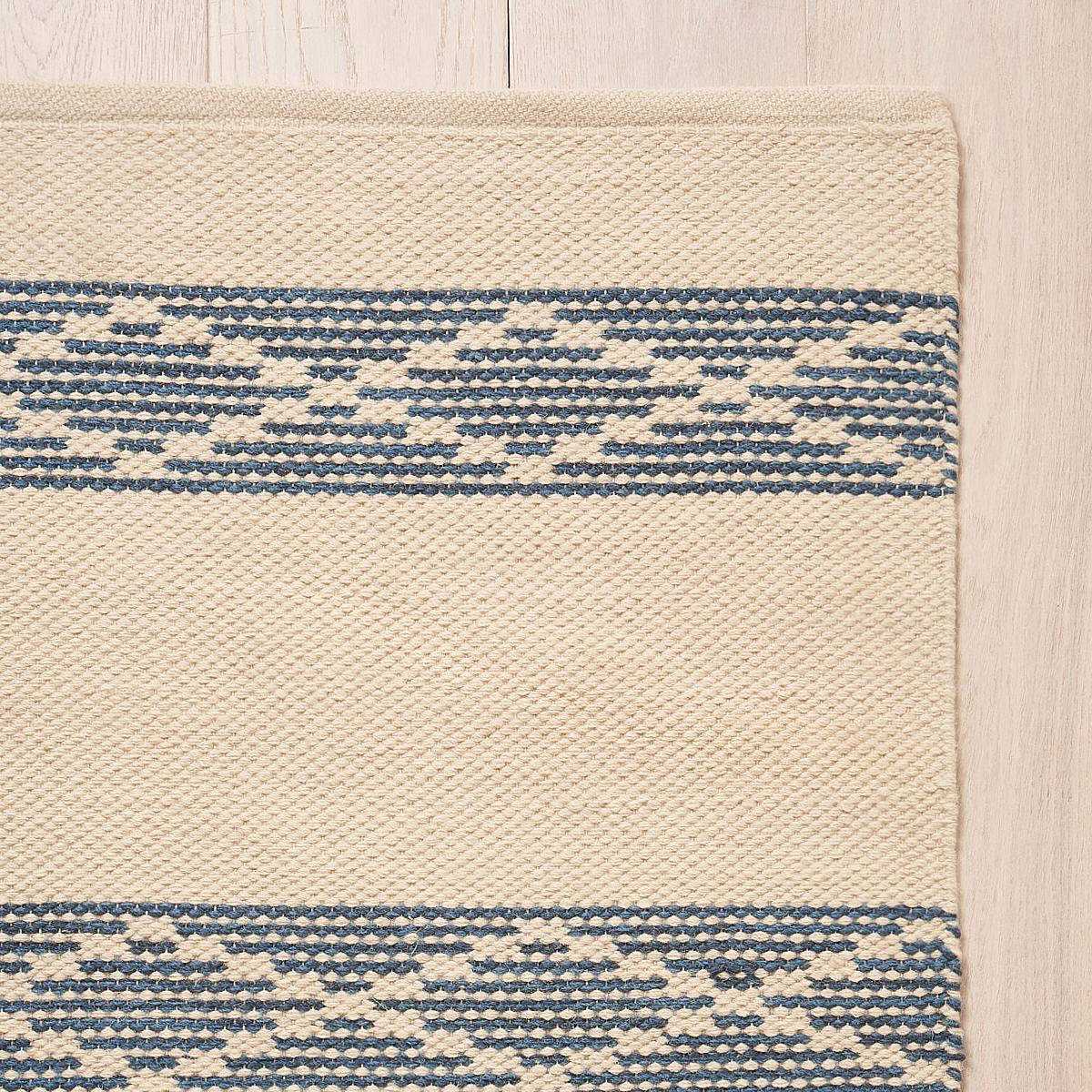 This rug will ship in December. A tight, stable weave of wool and cotton, Sequoia Stripe is a versatile geometric pattern with a unique lattice detail. Inspired by our popular Sequoia Stripe fabric and wallpaper designs, it has an understated,