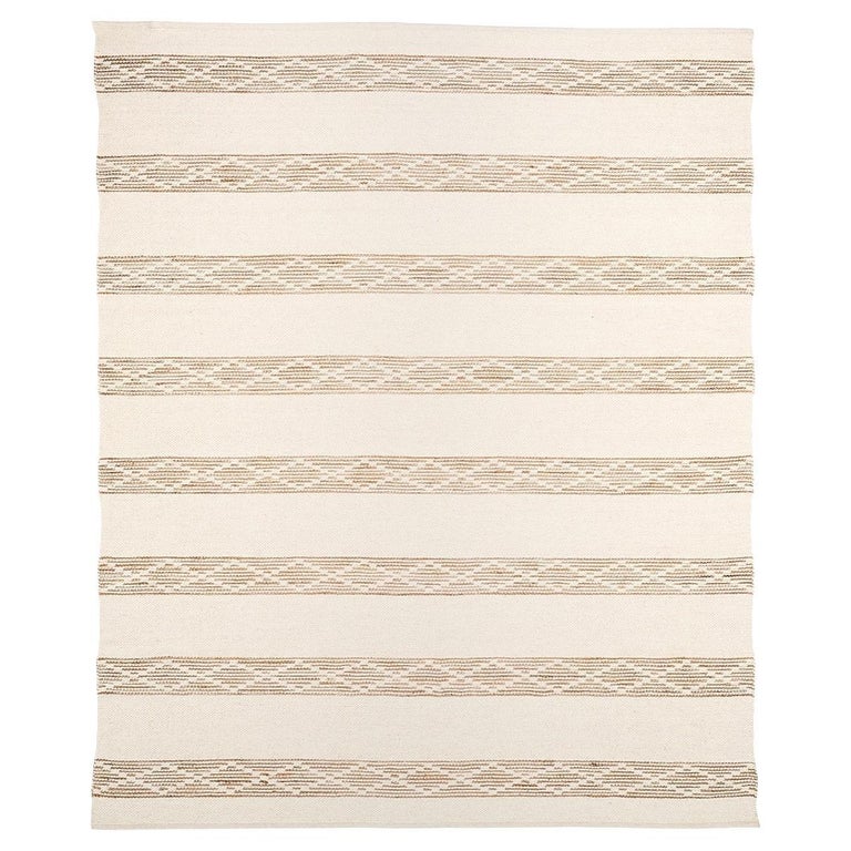 Schumacher Sequoia Stripe 9' x 12' Jute Rug In Natural For Sale at 1stDibs