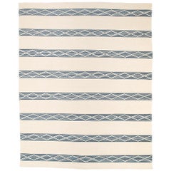 Tapis Schumacher Sequoia Stripe 9'' x 12'' en bleu