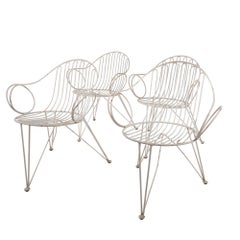 Schumacher 4er-Set schmiedeeiserne Gartenstühle von Mauser Werke Waldeck