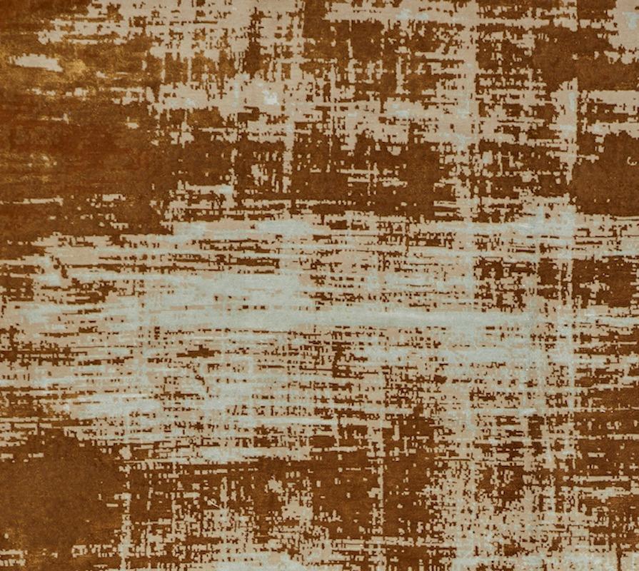 Rugs and floor coverings
 
Rug pattern: Sherab
Dimensions: 9' x 12'
Fiber content: Wool & Silk
Construction: Hand-Knotted
Color way: Sky Rust

Hand made rugs are subject to size variations of up to 3%. Due to variations in dye lots, actual colors