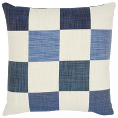 Schumacher Smithton Weave Denim Two-Sided Pillow