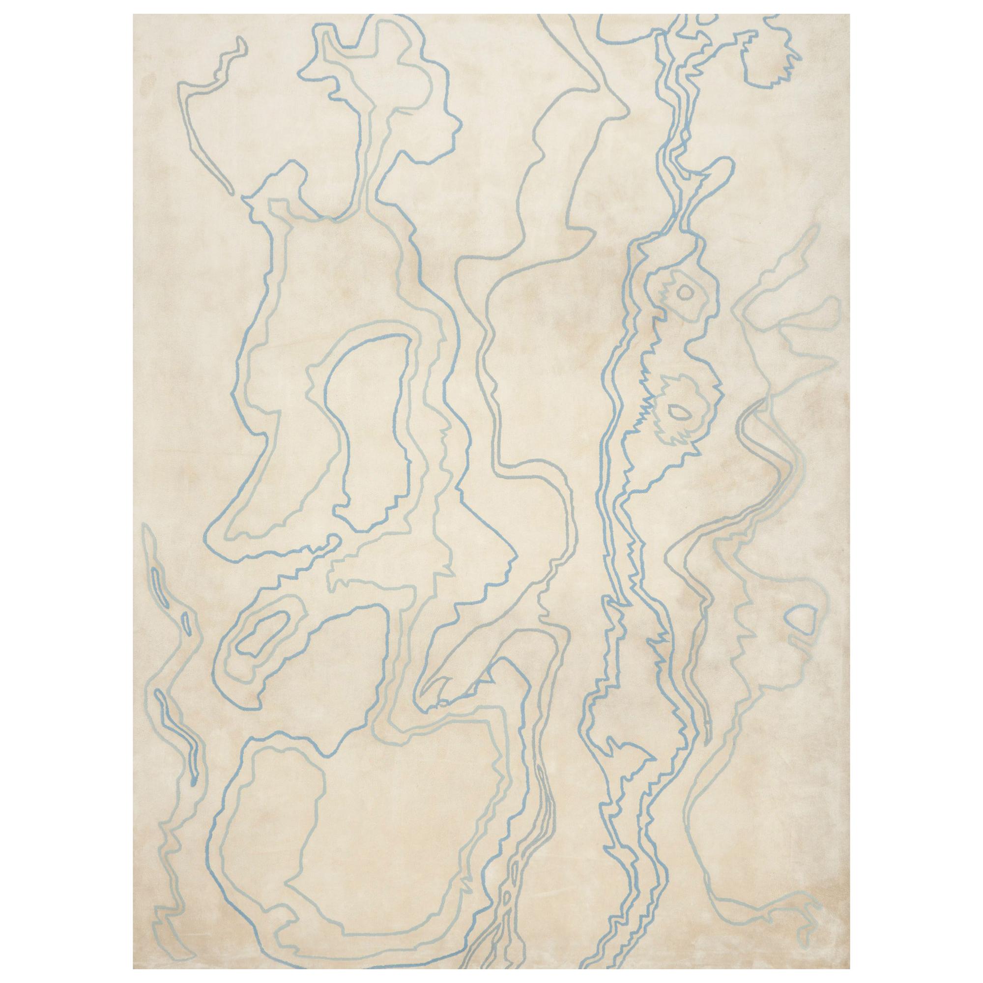 Schumacher St. Barthelemy Area Rug in Hand-Tufted Wool & Silk by Patterson Flynn