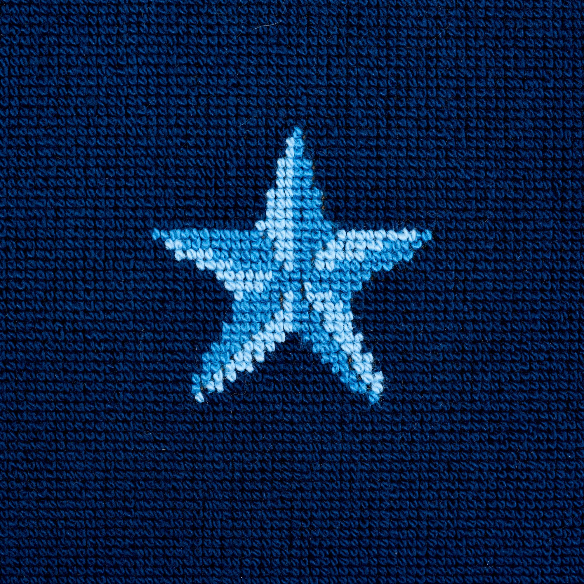 Moderne Coussin en coton bleu étoilé à deux faces Schumacher Star Epingle en vente