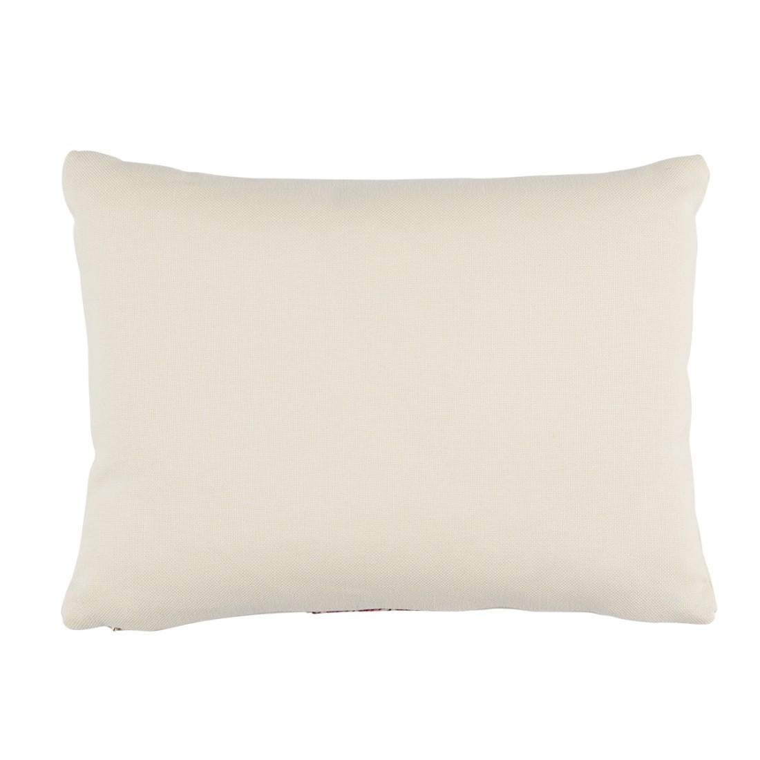 This pillow features Sunrise Embroidery with a knife edge finish. Tiny, irregular, and totally delightful, Sunrise Embroidery Tape’s all-over scallop pattern in blues is embroidered for a whimsical, organic aspect. Body of the pillow is Langham High