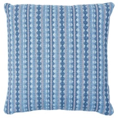 Schumacher Tarnby Stripe Pillow in Sky