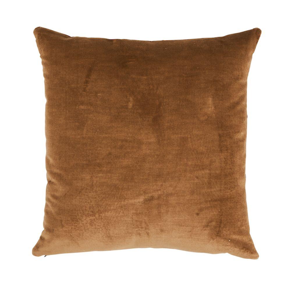 This pillow features Temara Embroidered Print with a knife edge finish. This ethnic beauty is handprinted on a linen and jute ground and is embellished with embroidery. Subtle variations are a part of its inherent natural beauty. Back of pillow is