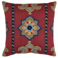 Schumacher Temara Embroidered 22" Pillow