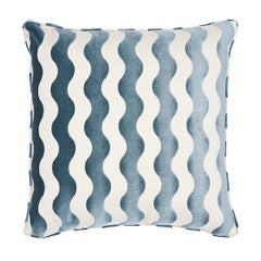 Schumacher The Wave 20" Pillow in Sky